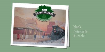 Rivers Train Station note card Rivers Train Station Note Card featuring the train station print by Dr. Hobbs