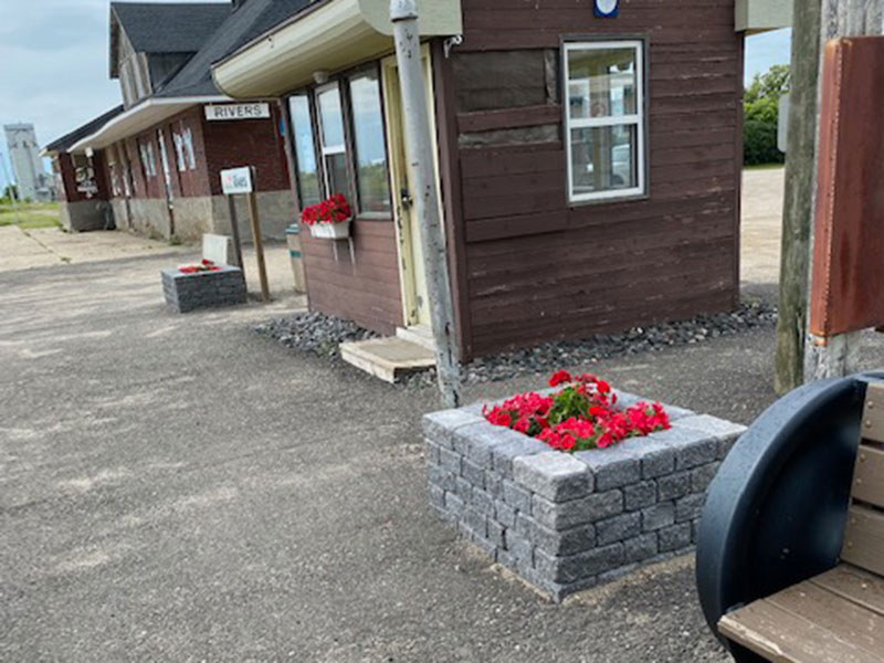 New flower bed at the station (May 2022) New flower bed at the station (May 2022)