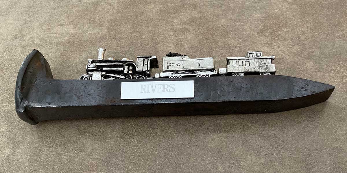 Rivers Train Station Fundraiser - Pewter Railway Spike Rivers Train Station Fundraiser - Pewter Railway Spike