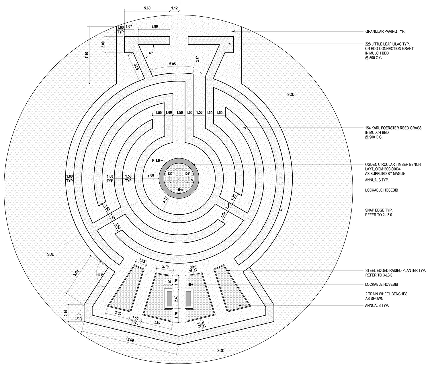 Plan for the Loco-Labyrinth in Rivers, Manitoba